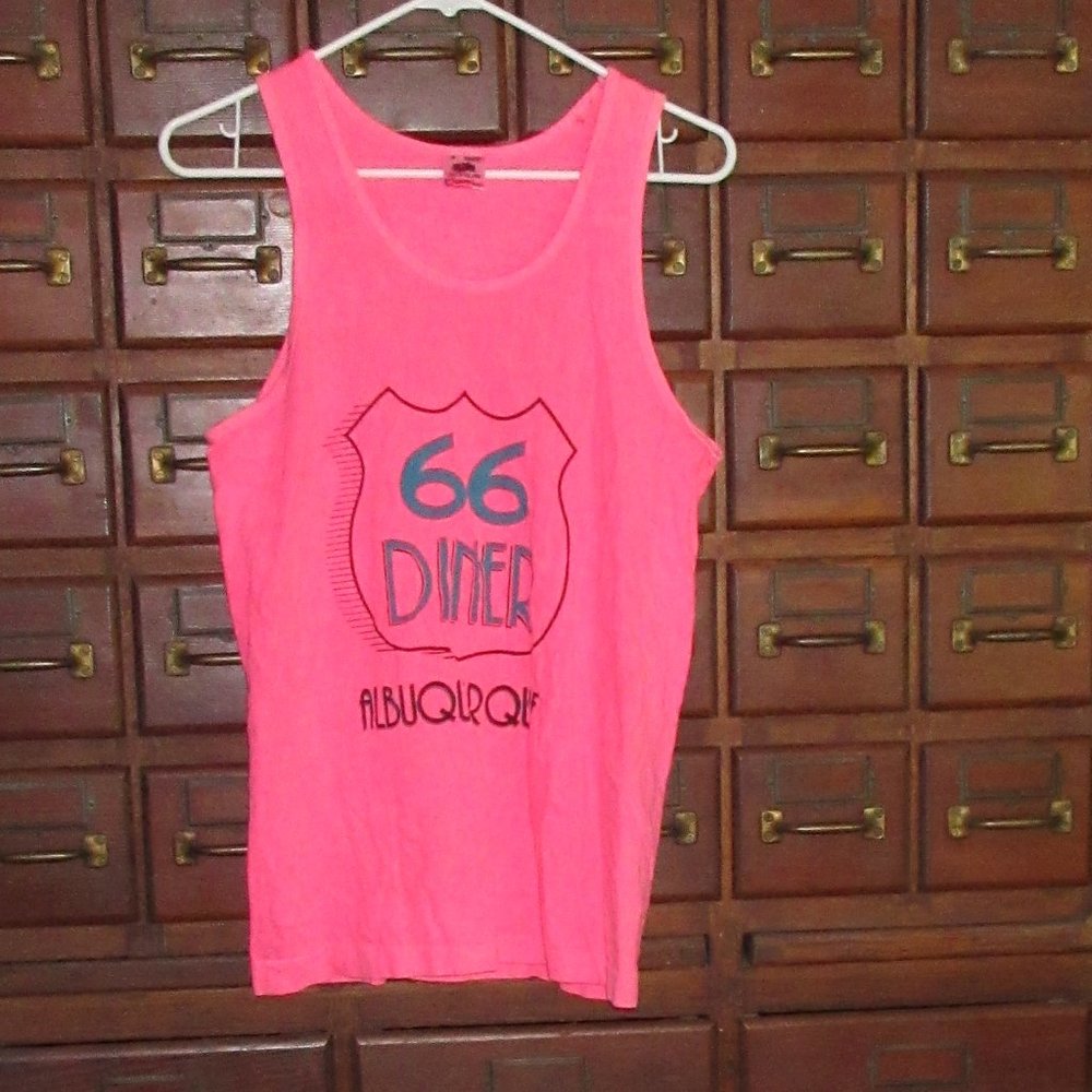 Small Pink Muscle T-Shirt 66 Diner